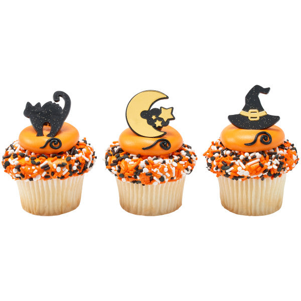 Witching Hour Halloween Cupcake Rings - 12 Rings