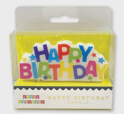 Happy Birthday Shaped Candle