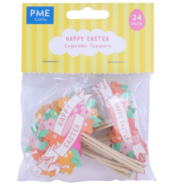 Happy Easter Cupcake Picks - 24 Picks
