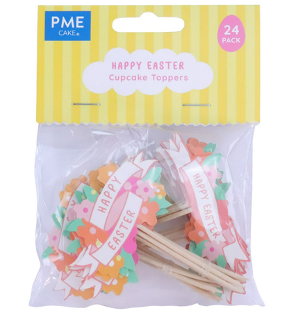 Happy Easter Cupcake Picks - 24 Picks