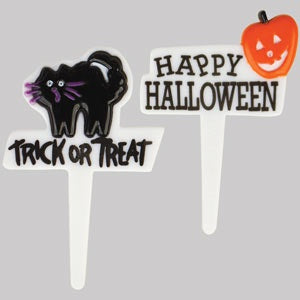 Happy Halloween Cupcake Picks - 12 Picks