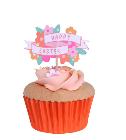 Happy Easter Cupcake Picks - 24 Picks