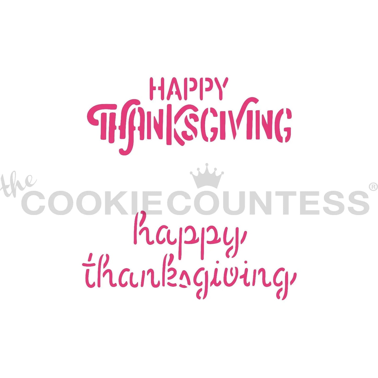 Happy Thanksgiving Stencil (2 Fonts)