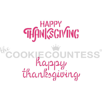 Happy Thanksgiving Stencil (2 Fonts)
