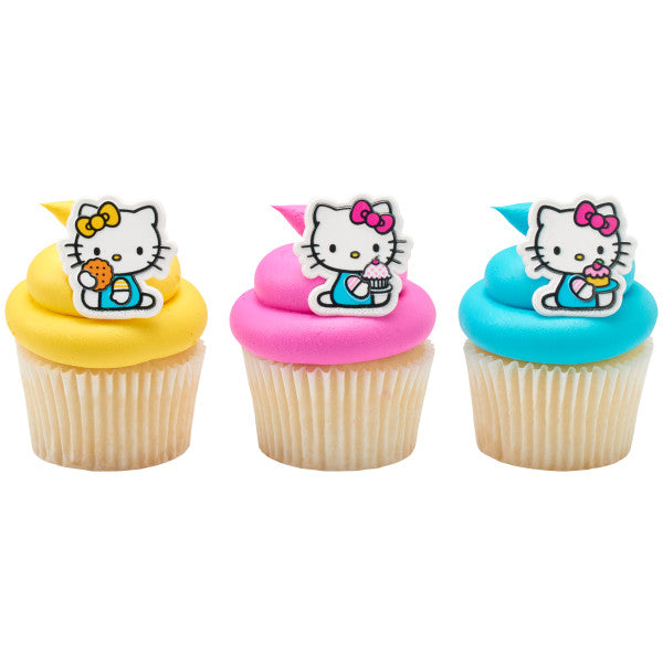 Hello Kitty and Mimmy Cupcake Rings - 12 Rings