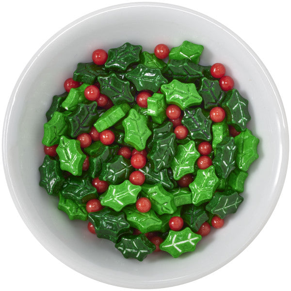 Holly Berries & Leaves Candy Mix, 4oz