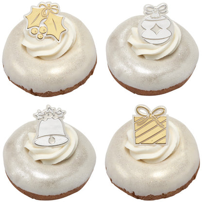 Holly Jolly Cupcake Rings - 12 Rings