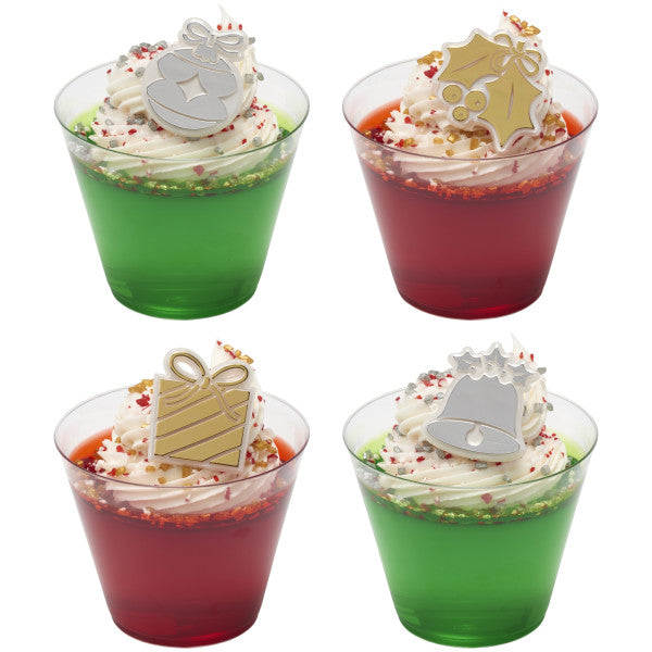 Holly Jolly Cupcake Rings - 12 Rings