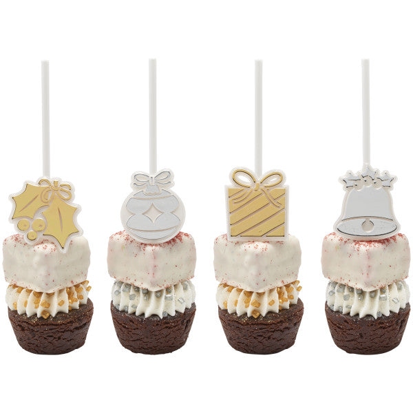Holly Jolly Cupcake Rings - 12 Rings