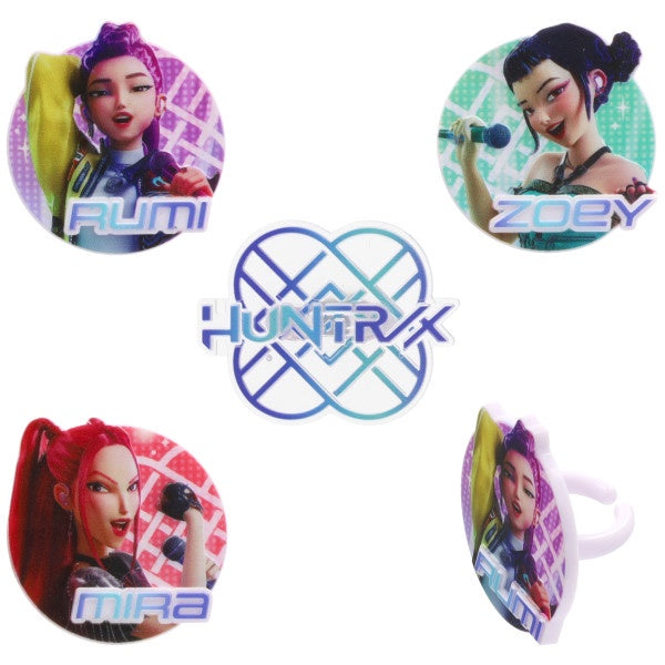 Kpop Demon Hunters - Huntr/X Cupcake Rings - 12 Rings