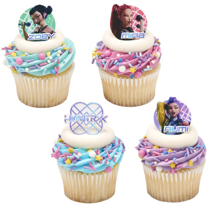 Kpop Demon Hunters - Huntr/X Cupcake Rings - 12 Rings