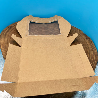 Kraft Pastry Box with Window - 10x7x2.5