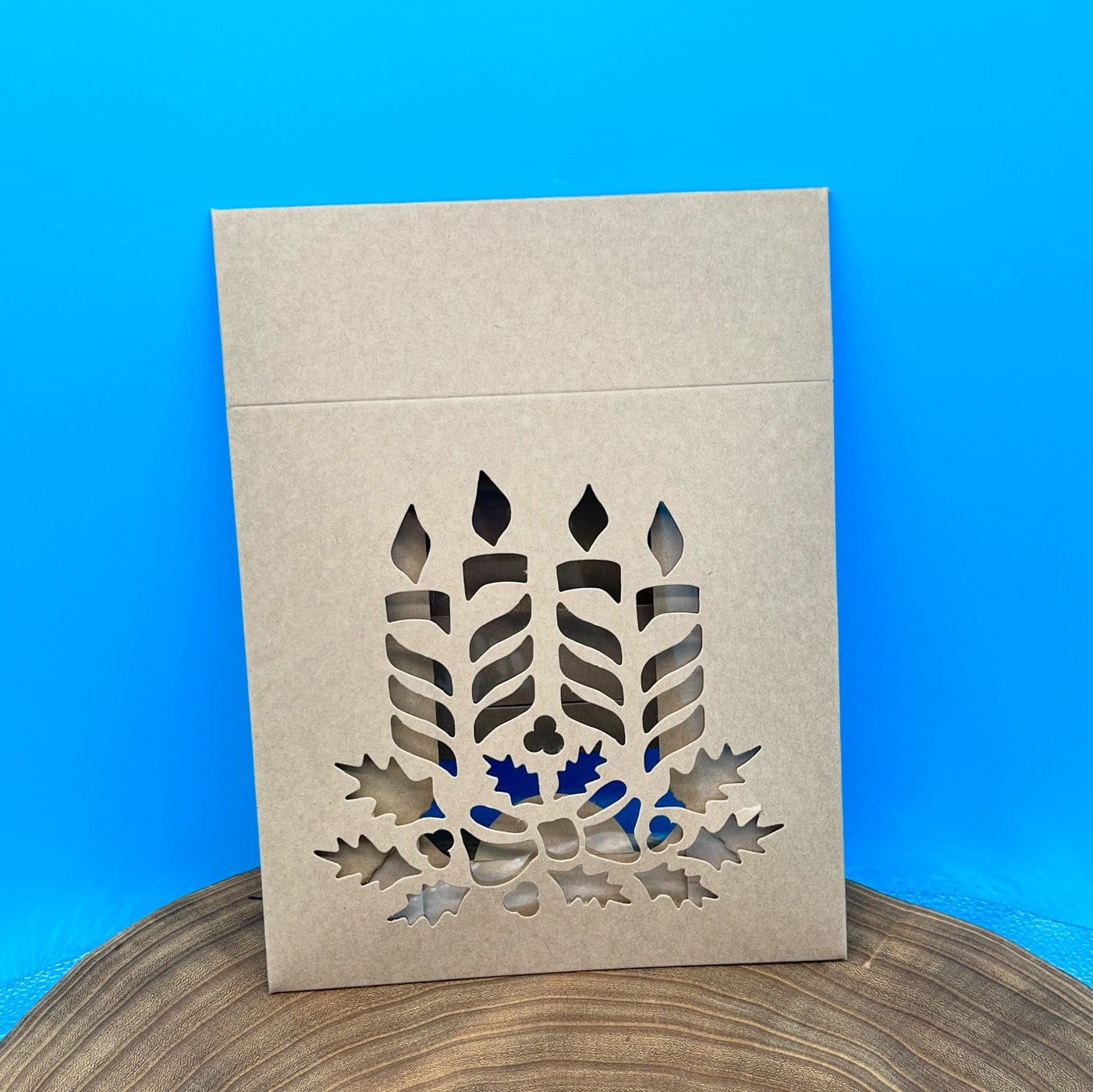 Kraft Pastry Box with Candle Cutout - 8x8x2.5