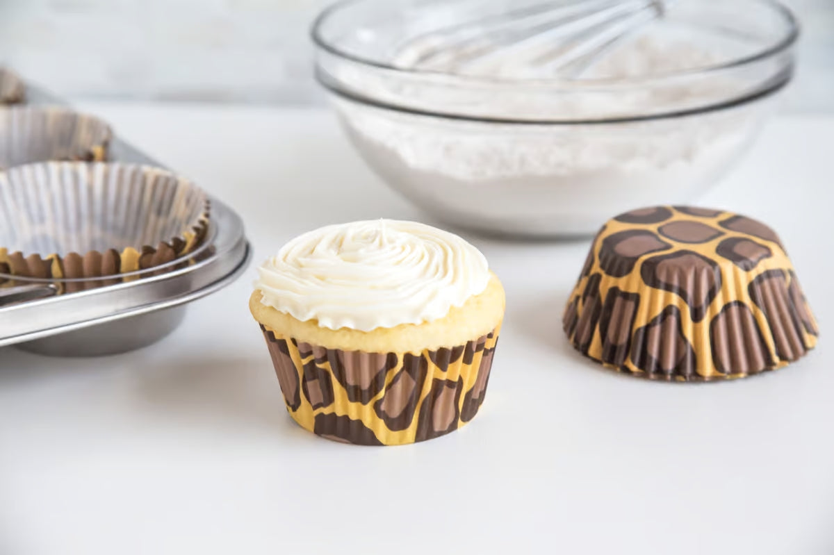 Leopard Print Baking Cups - 50 Cupcake Liners