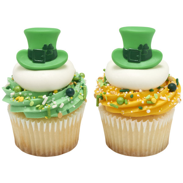 Leprechaun Hat Cupcake Rings - 12 Rings