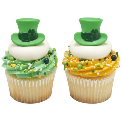 Leprechaun Hat Cupcake Rings - 12 Rings