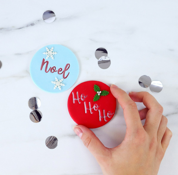 PME Fun Fonts Cupcake & Cookie Stamping Set - Cursive Font