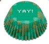 Green Minecraft Cupcake Liners - 25ish