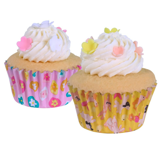 Mini Easter Foil-Lined Cupcake Liners - Set of 60