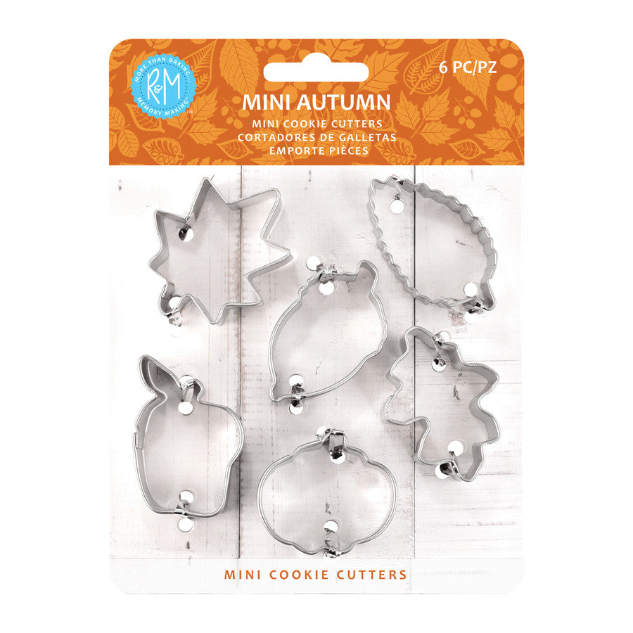 6 Piece Mini Leaf Cookie Cutter Set