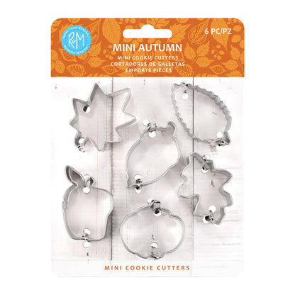 6 Piece Mini Leaf Cookie Cutter Set