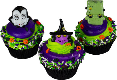 Monster Cupcake Rings - 12 Rings
