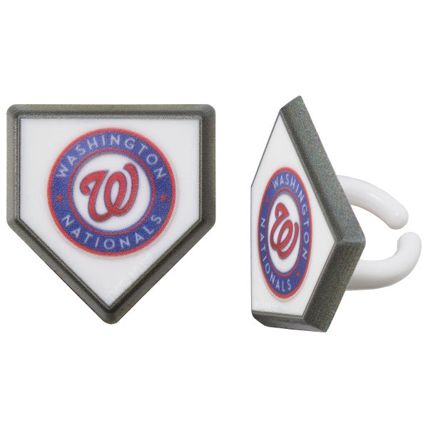 Nationals Logo Cupcake Rings  - 12 Rings