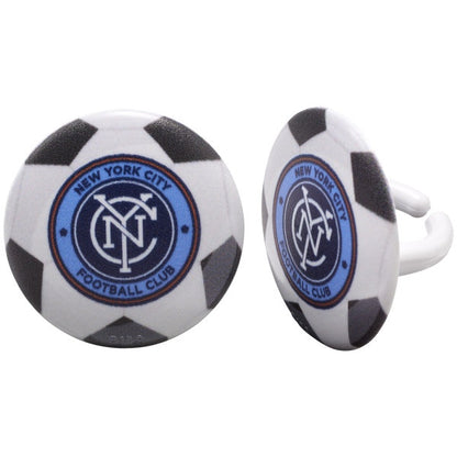 New York City Football Club Soccer Cupcake Rings - 12 Rings
