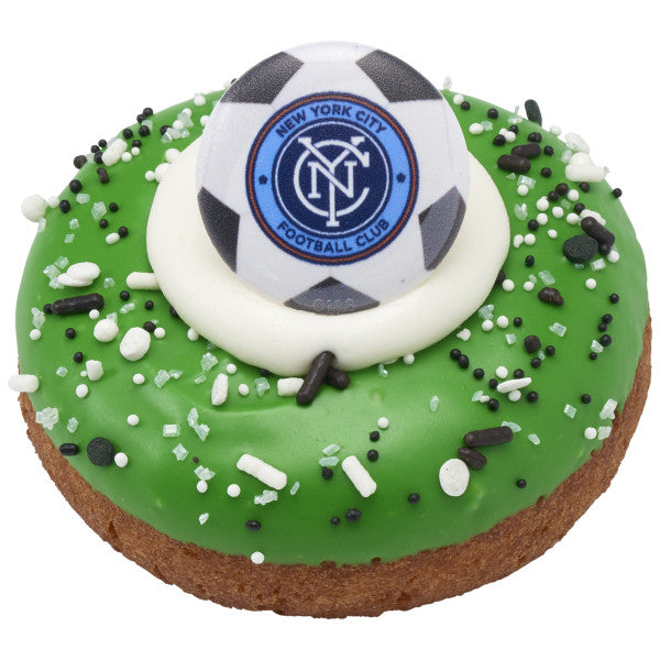 New York City Football Club Soccer Cupcake Rings - 12 Rings