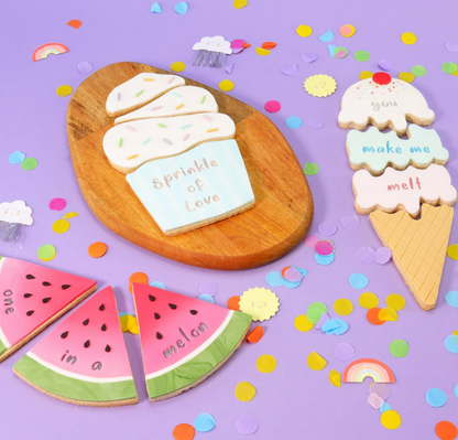 PME Fun Fonts Cupcake and Stamping Set - Handwriting Font
