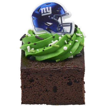 New York Giants Football Helmet Cupcake Rings - 12 Rings
