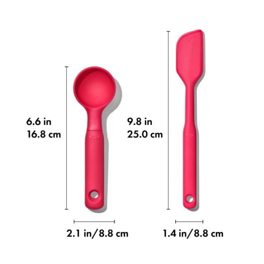 OXO Silicone Cookie Scoop & Small Spatula Set