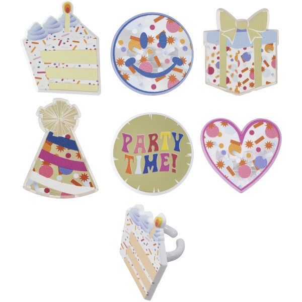 Packed Party Time Cupcake Rings - 12 Rings