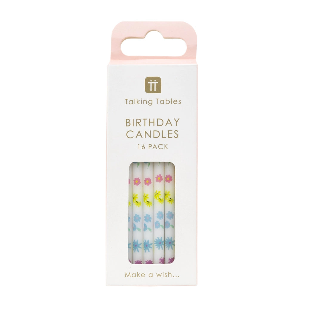 Pastel Floral Birthday Candles