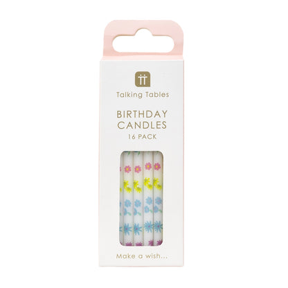 Pastel Floral Birthday Candles