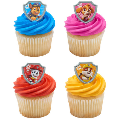 Paw Patrol Reporting For Duty Cupcake Rings - 12 Rings