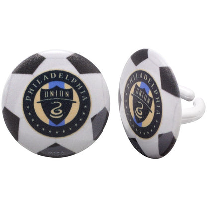Philadelphia Union Soccer Cupcake Rings - 12 Rings