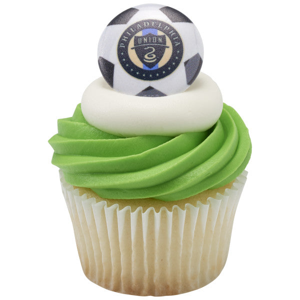 Philadelphia Union Soccer Cupcake Rings - 12 Rings