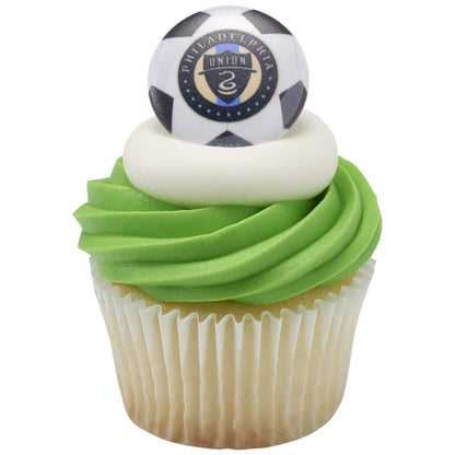 Philadelphia Union Soccer Cupcake Rings - 12 Rings