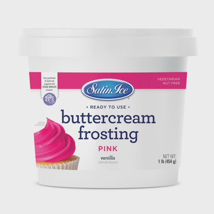 Satin Ice Pink Buttercream Frosting, 1lb