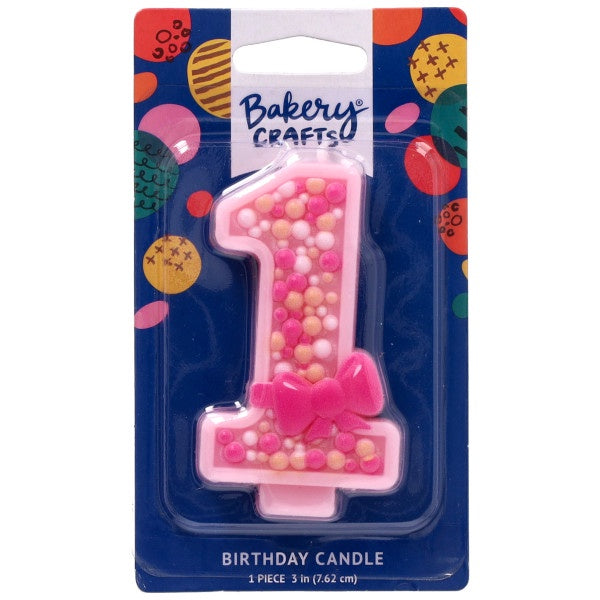 First Birthday Pink Candle
