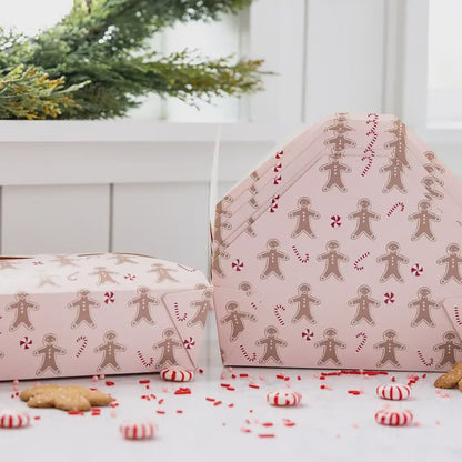 Pink Gingerbread Take Home Boxes - Pack of 6