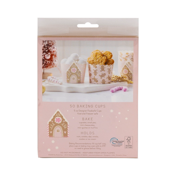 Pink Gingerbread 5oz Bake Cups
