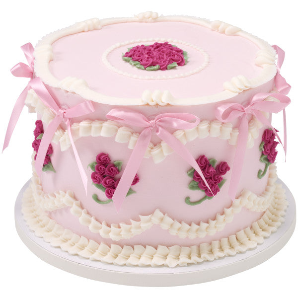 Pink Ribbon Bow Cupcake/Cake Decoration - 6