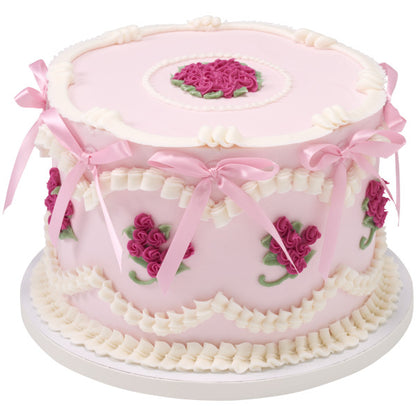 Pink Ribbon Bow Cupcake/Cake Decoration - 6
