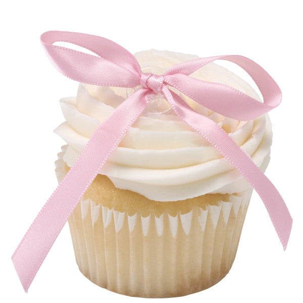 Pink Ribbon Bow Cupcake/Cake Decoration - 6