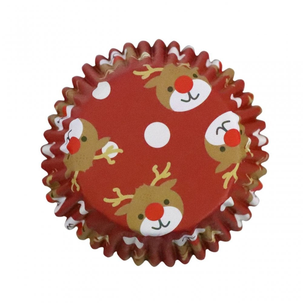 Christmas Reindeer Cupcake Liners - 30 Cupcake Liners