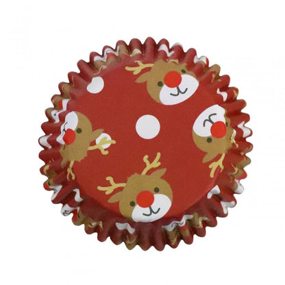 Christmas Reindeer Cupcake Liners - 30 Cupcake Liners