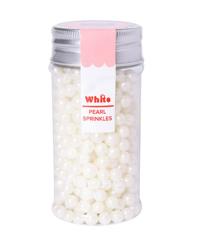 White Sugar Pearls - 6mm, 2.75oz