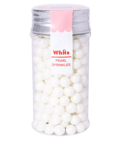 White Sugar Pearls - 8mm, 2.75oz